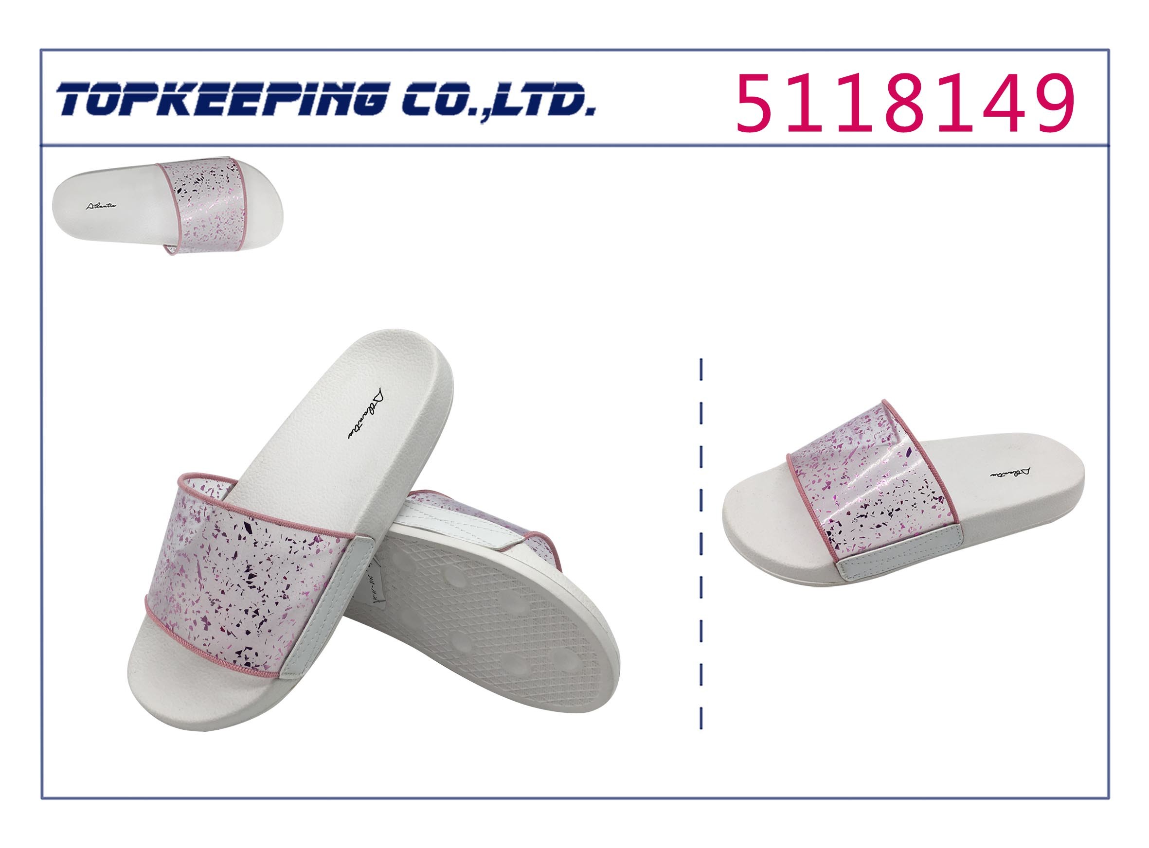 Lady Female Plain Flat Shoes Slippers With Strap Summer