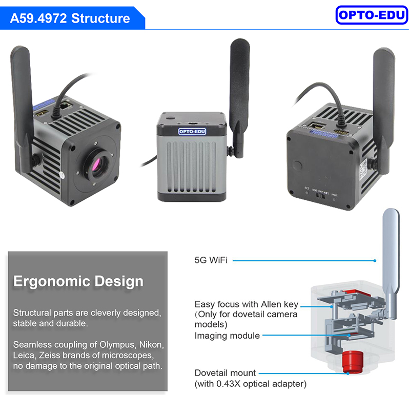 Digital 5G Usb Microscope Camera OPTO EDU A59.4972