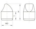 Scoop Shaped Cemented Carbide Buttons Tungsten Carbide Parts OEM Available