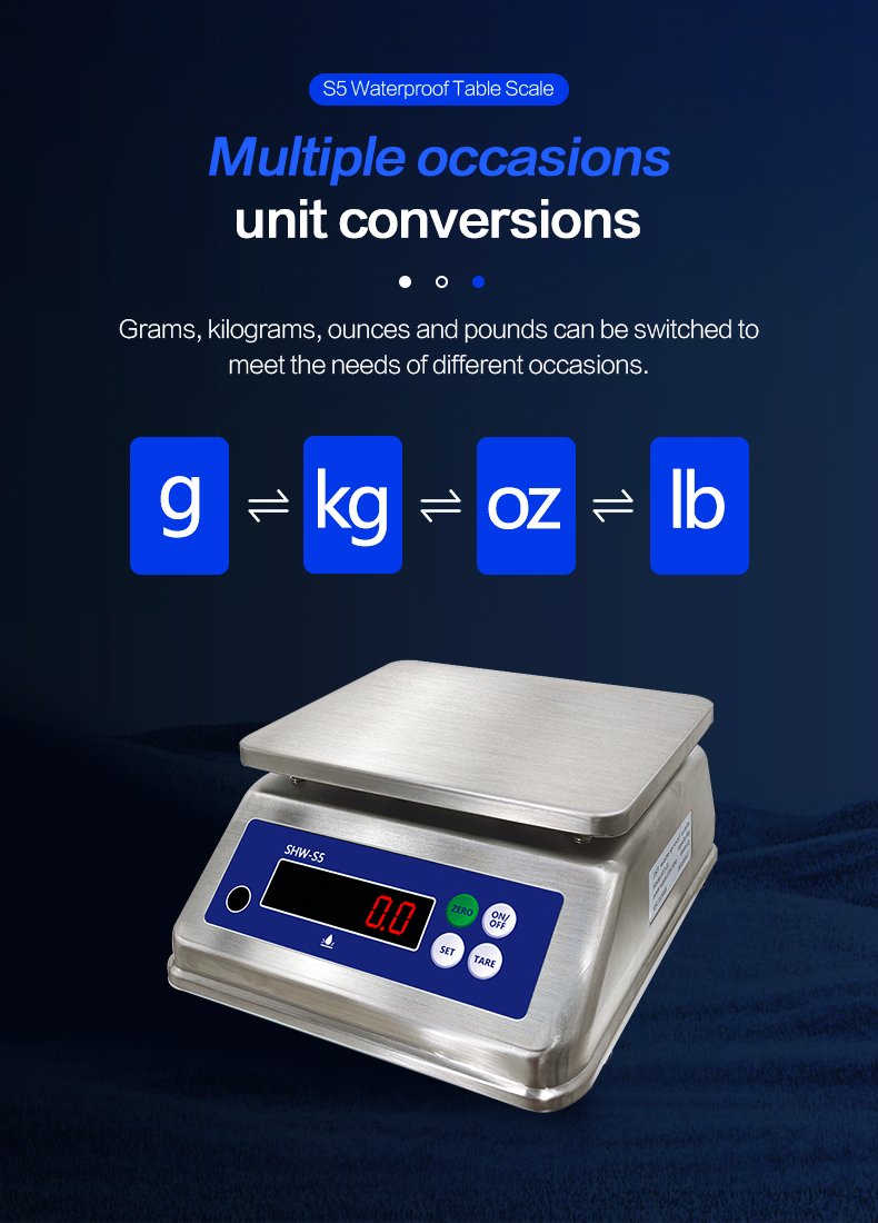 Table Scale Double Screen 30kg Electronic Scale Made of 304 Stainless Steel Material