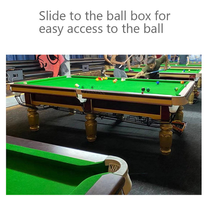 oak Amusement Game Machines Billiard Pool Table With Automatically Ball Return System
