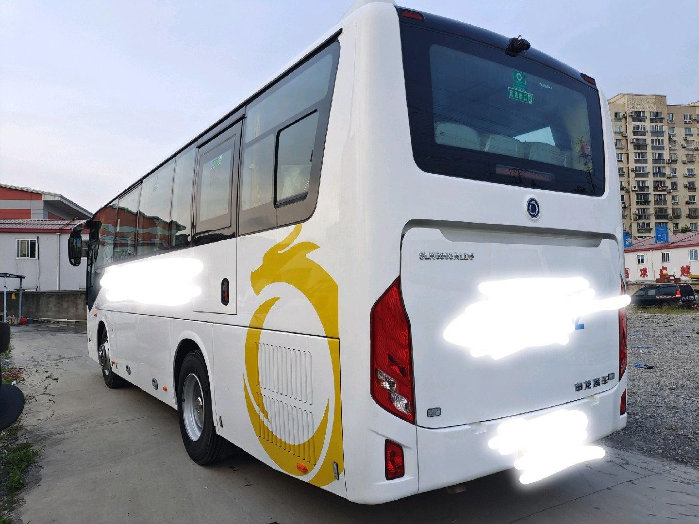 38Seats New Tour Bus Sunlong Brand SLK6903 Airbag Chassis 2020 Euro6 New Coach Bus Low Kilometer Yuchai Rear Engine