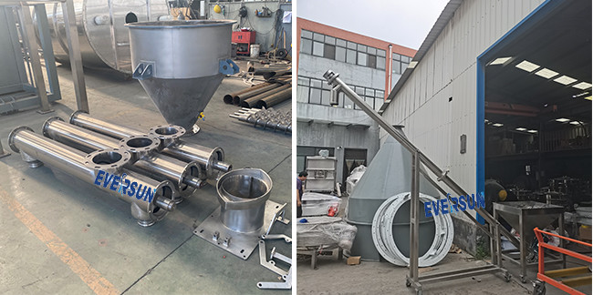Heavy Duty 1 - 40m Horizontal Helical Screw Conveyor For Milk Powder