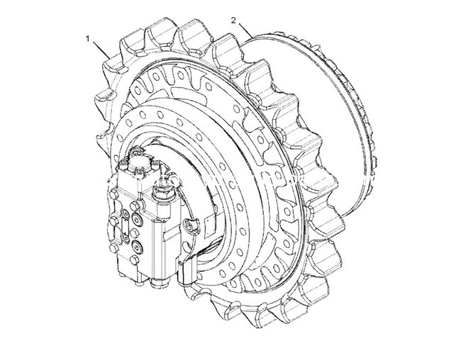 E329 E329E Travel Gearbox Without Motor 3332908 3332909