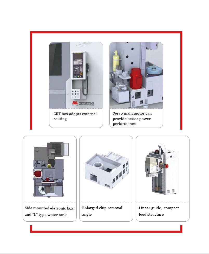 V6i Vertical CNC Lathes 8 Stations Electric Turret with 30KW motor