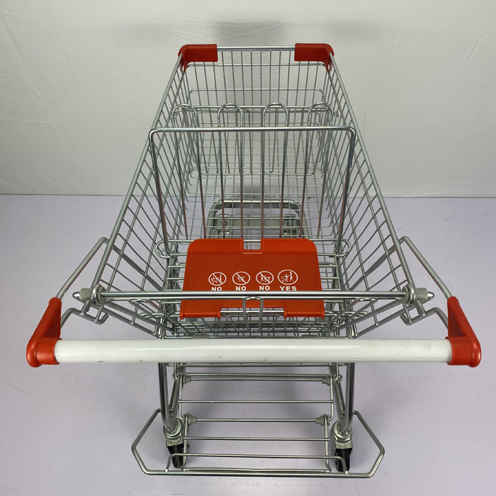 German Chain Grocery Store Shopping Cart Trolley 125L With Chassis And Beer Rack
