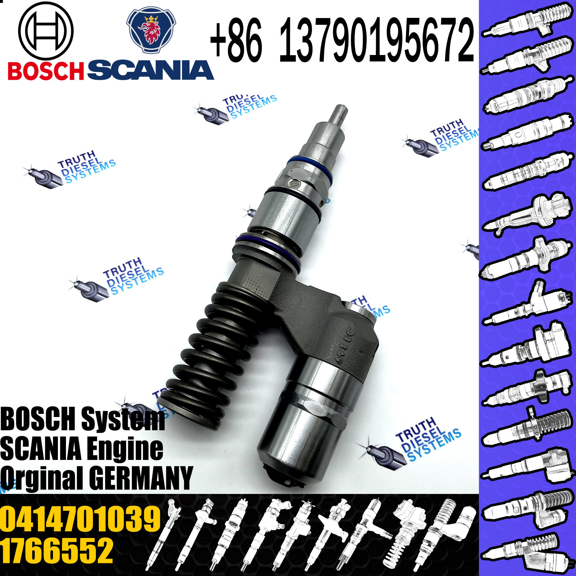 BOSCH injetor 0414701039 0414701063 Diesel fuel Unit pump assembly 0414701039 1539350 1766552 for Scania engine