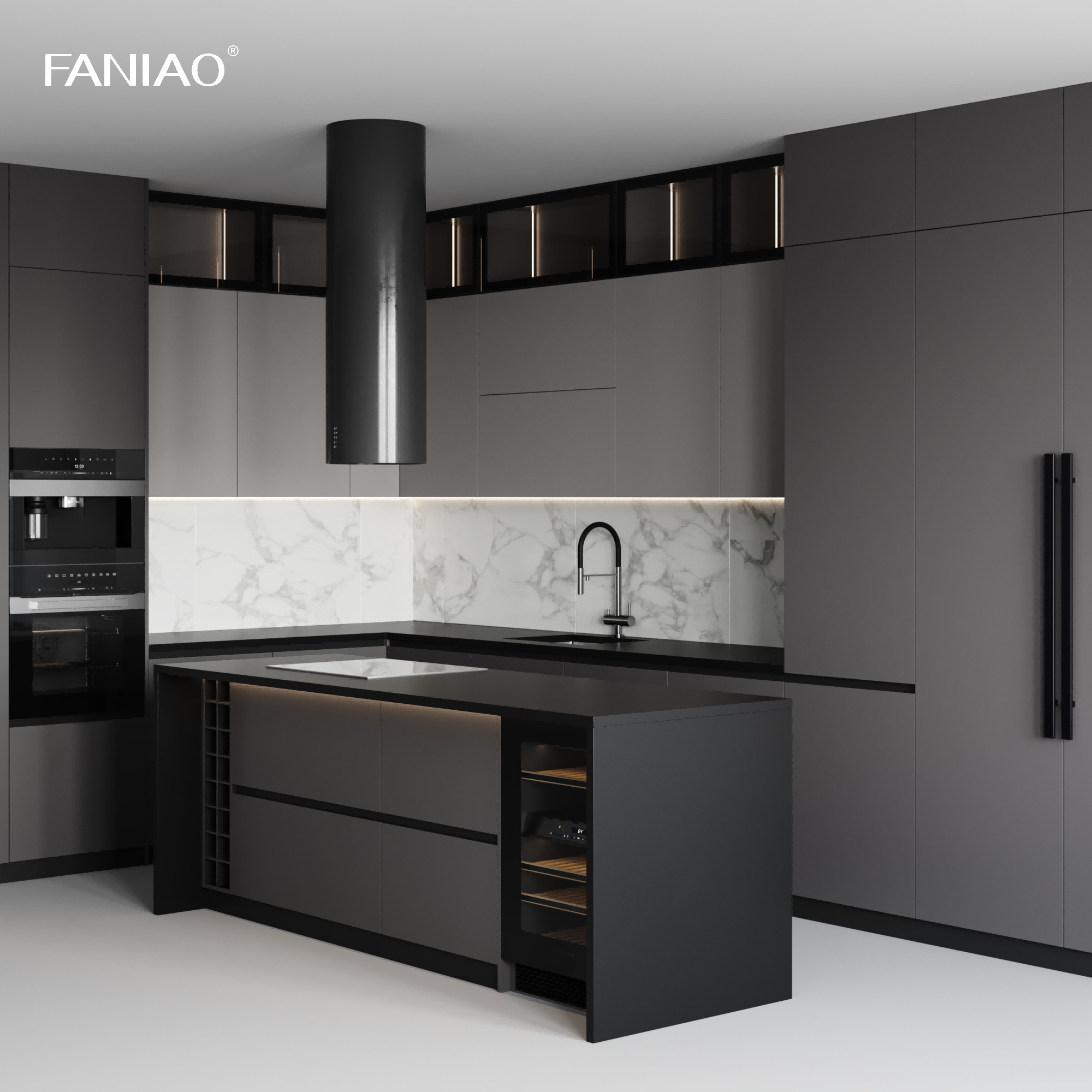 Custom Kitchen Furniture Cupboards Solid Wood Kitchen Cabinets Designs Luxury Melamine Modern Kitchen Cabine