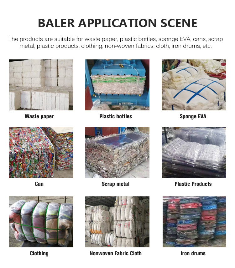 60T-200T Horizontal Cardboard Baler Recycling Baler Machine