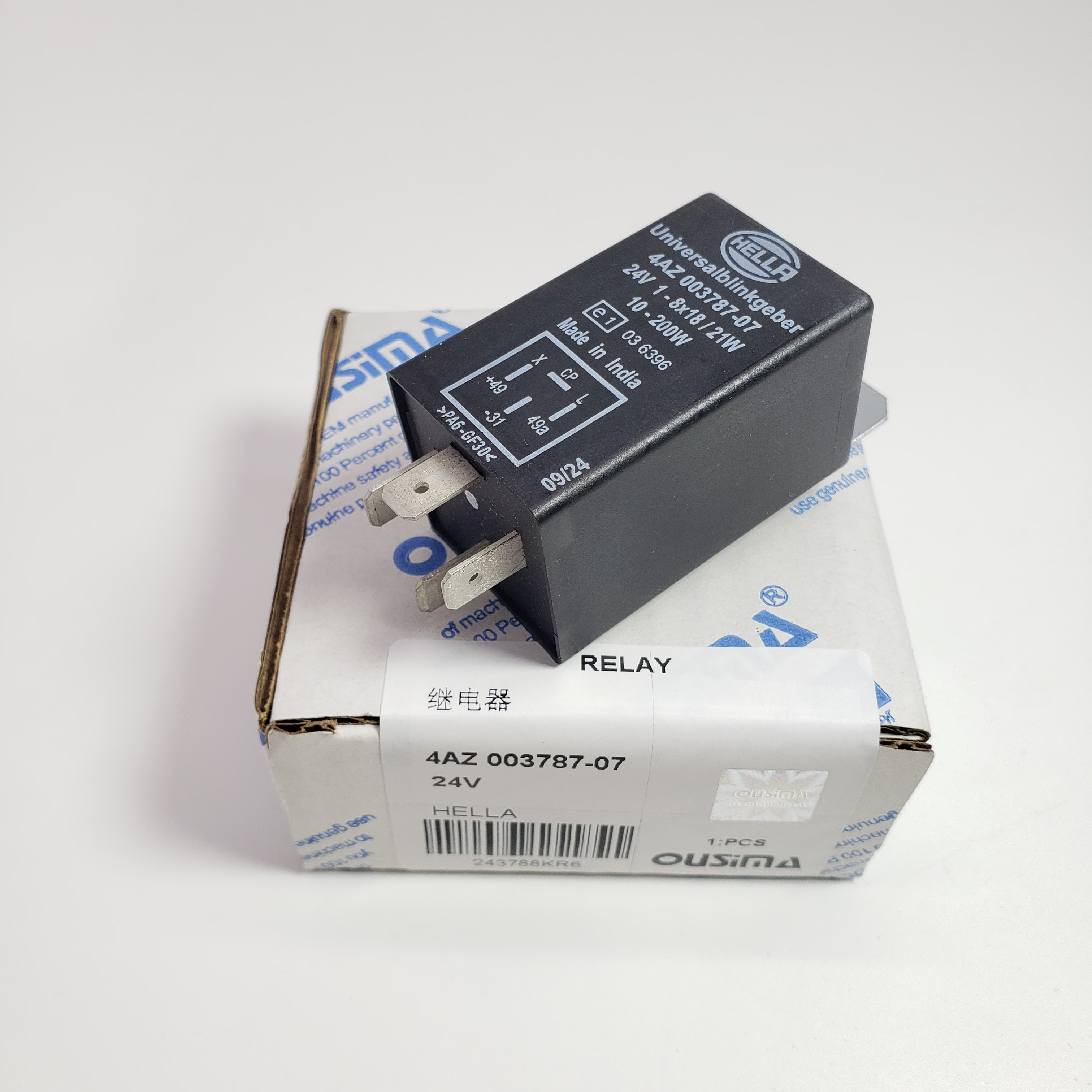 Electronic Part Flasher Relay 003787-07 24V 4 Pin For HELLA
