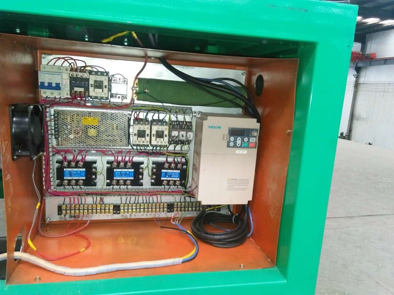 Blue And Green Full Automatic Chain Link Fence Machine For Double Wire And Single Wire