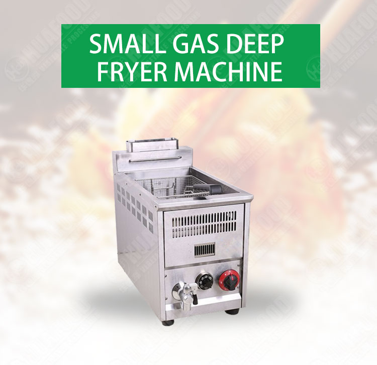 Small Chips Automatic Fryer Machine Gas Deep Fryer LPG With Thermostat