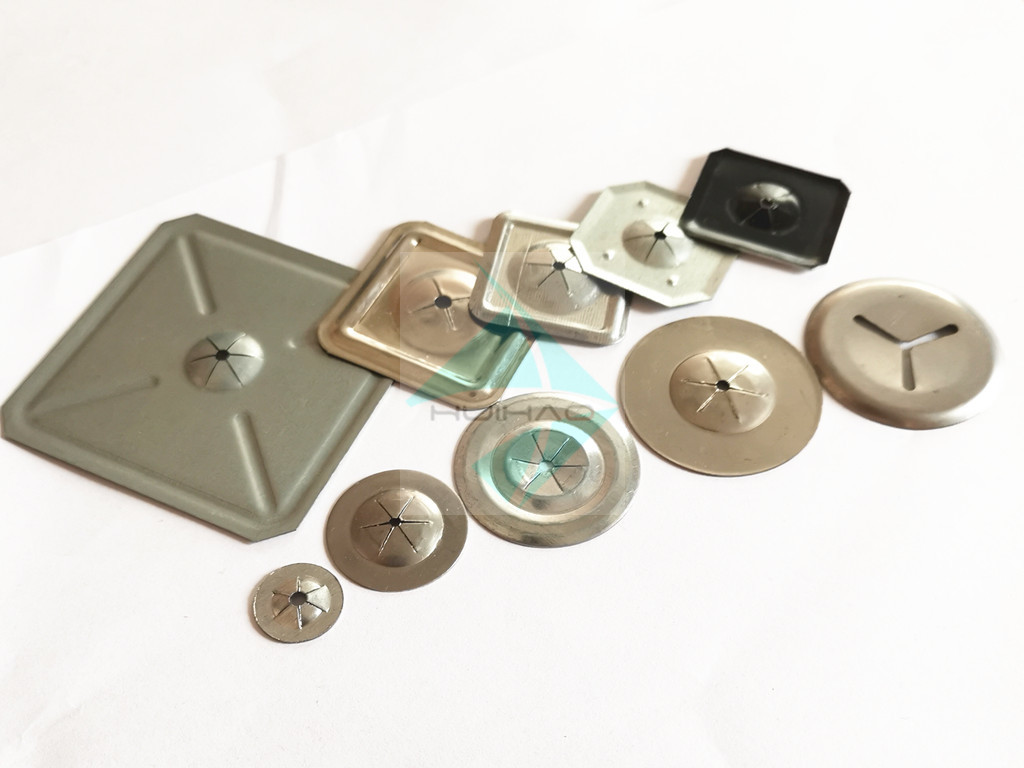 Square Self Locking Washer Solar Panel Bird Mesh Clips Matching J Nails