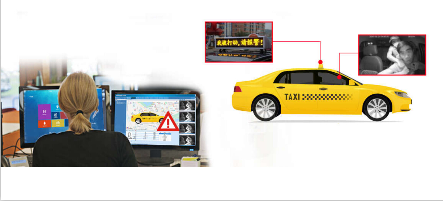 1080P 7inch Touch Monitor MDVR Car Black Box Video Recorder with G-Sensor AI Terminal