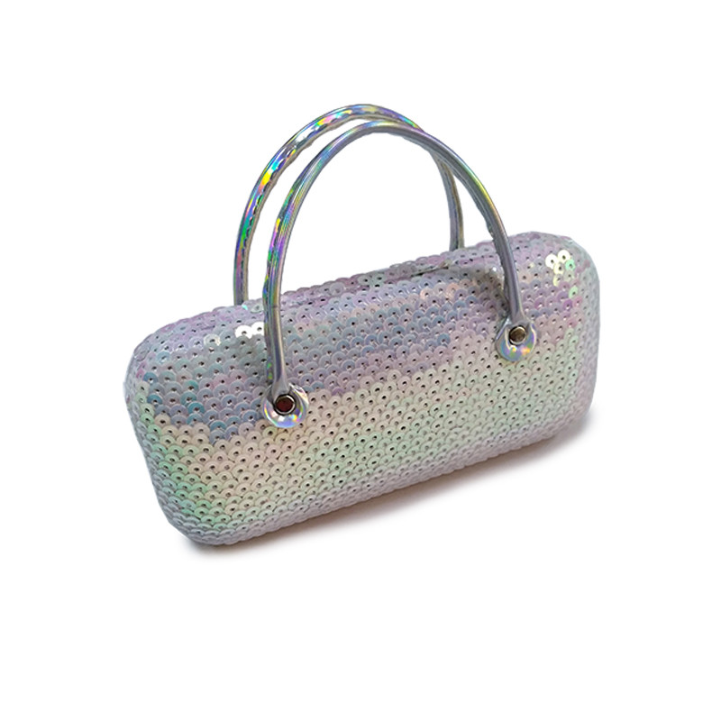New Design Shell Hard Handle Sunglasses Case PU Metal Eyeglass Case