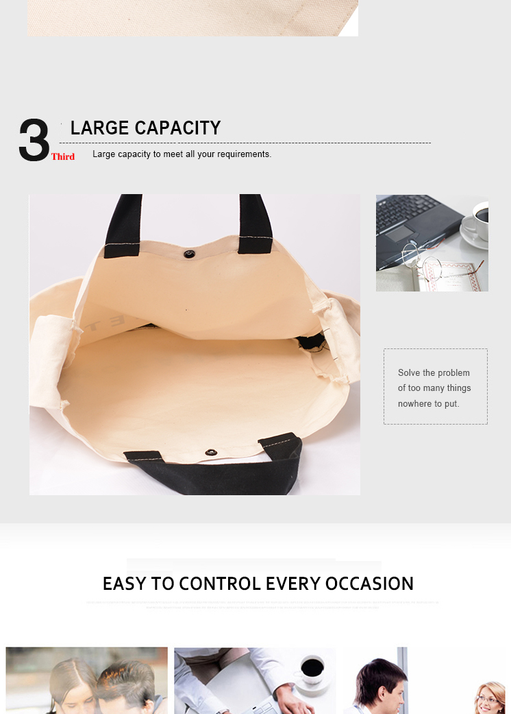 Various Color Canvas Shoulder Handbags 60-140 GSM Thickness Enhanced Visual Image Effect