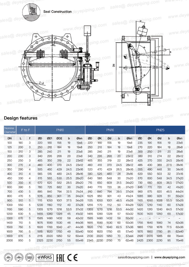 Cast Ductile Iron Water Valve GGG40 GGG50 Tilting Disc Check Valve With Hammer Weight