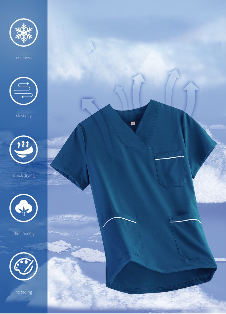 Customized Logo Woven Fabric Doctor Uniforms for Hospital Staff in High Fashion