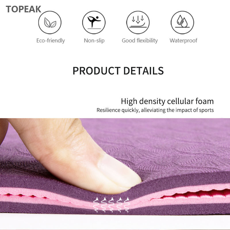 Double Wide Yoga Mat Tpe 4mm 5mm 6mm 8mm 10mm Soft Men'S Exercise Mat