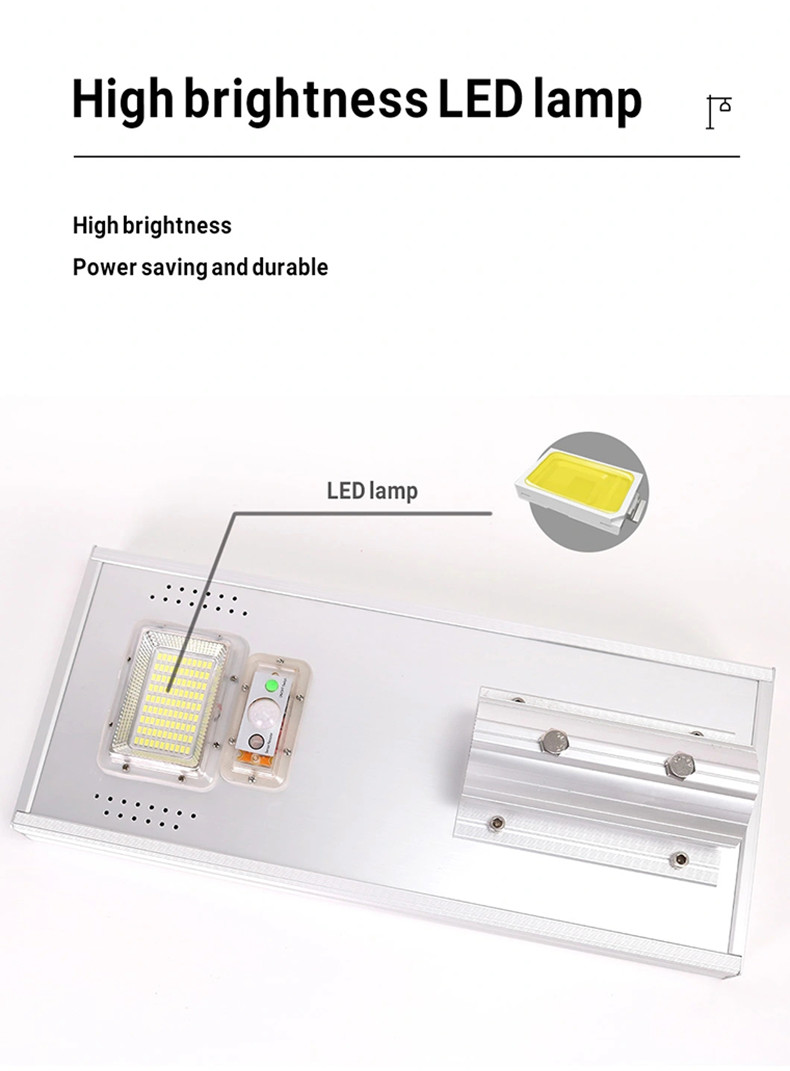 2 Heads 100w Solar Led Street Light Lamp 700x220x50mm