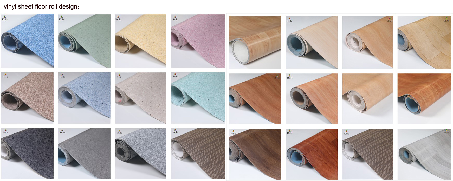 Non Slip Soft PVC Sheet Flooring Rolls Heterogeneous Flooring Dark Grey