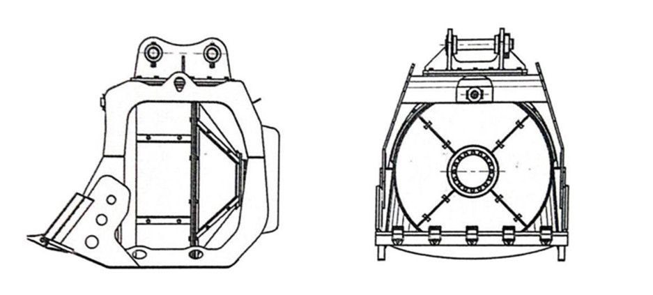 180 Bar Rock Screening Bucket For Excavator Bucket Attachment OEM