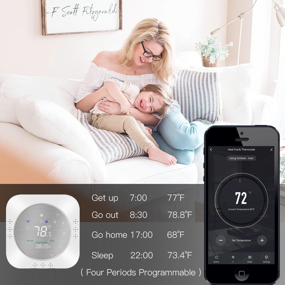 Multi Zone Smart Wireless Thermostat 24 Volts Wifi Thermostat Radiator Air Conditioner