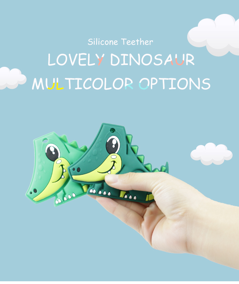 Food Grade Silicone Baby Toy Teether Cartoon Pattern For Soothing Teething