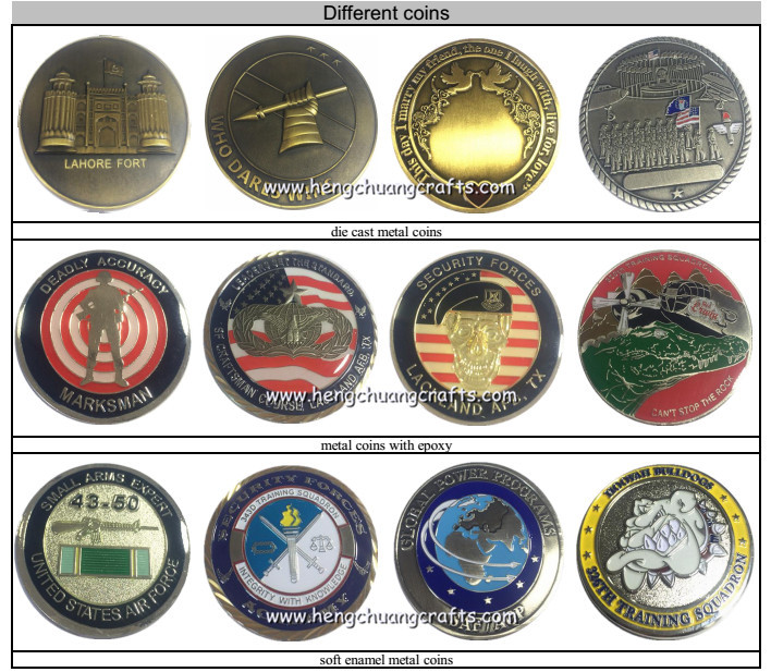 Custom wholesale coins, metal coins with different design and plated