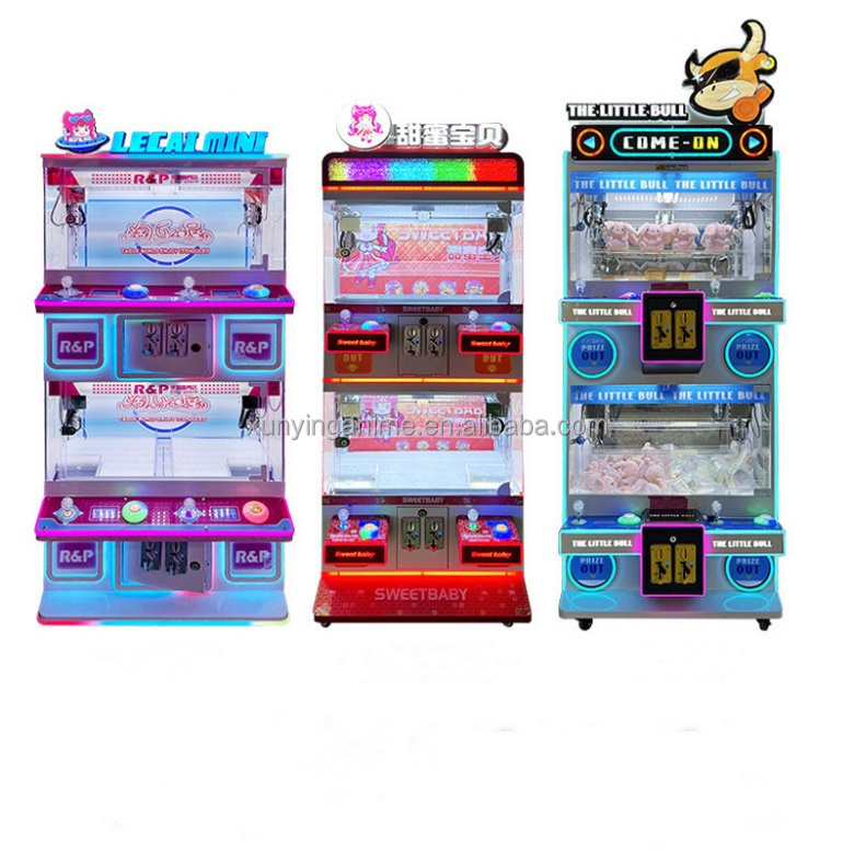 Amusement Game Center Crane Machine Gift Arcade Claw Machine 4 Person Double Clip Toy