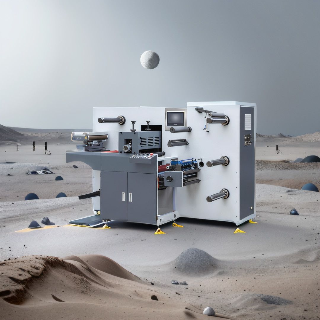 INTERMITTENT SEMI ROTARY LABEL DIE CUTTING WITH TURRET SLITTING AND REWINDING MACHINE SNOWBALL WASTE REWIND ECONOMICAL