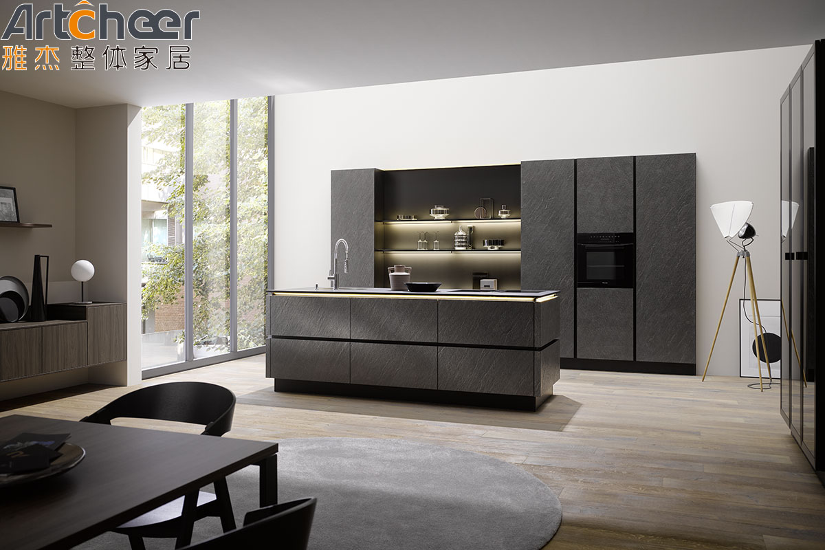 Commercial European Style Kitchen Cabinet with Modern Design and Melamine Finish