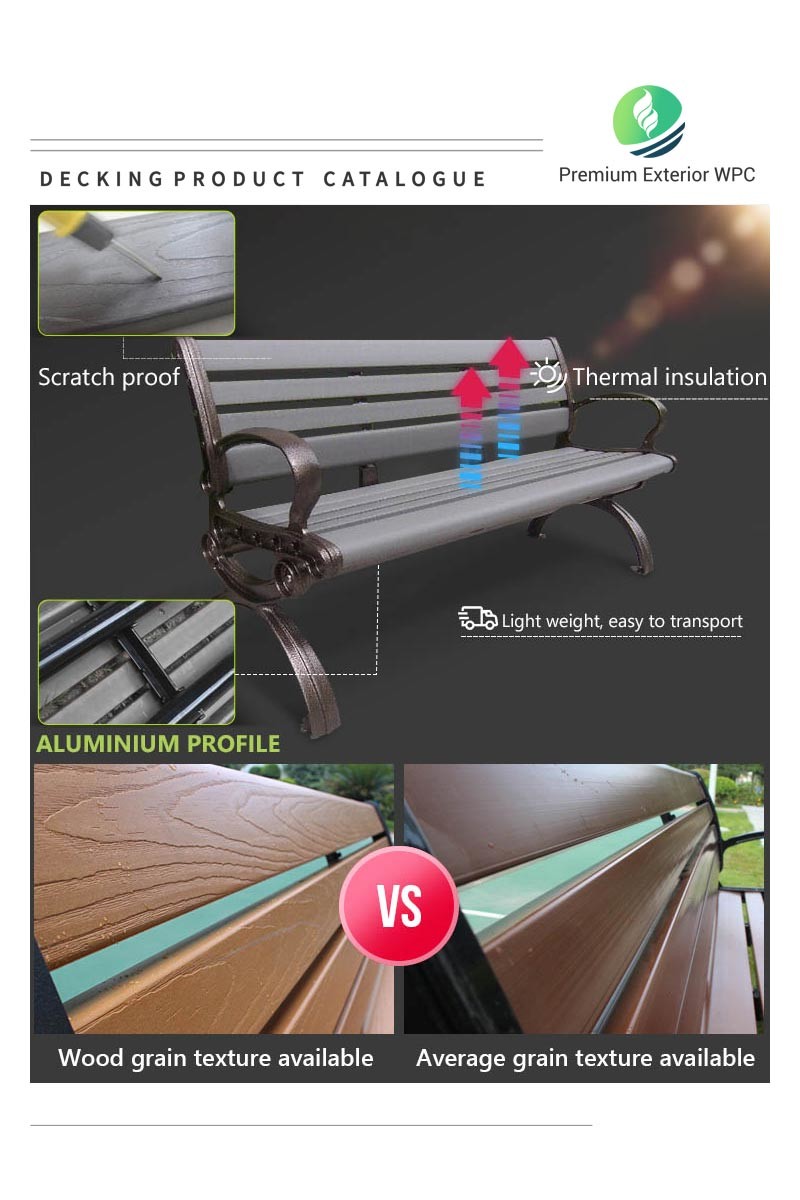 Garden WPC Bench Rotproof sturdy Wood Plastic Composite Chair