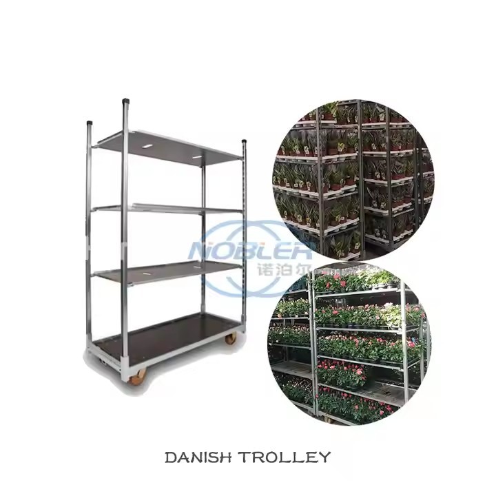 Hot Galvanized Metal Farmers Dutch Flower Trolley For Display