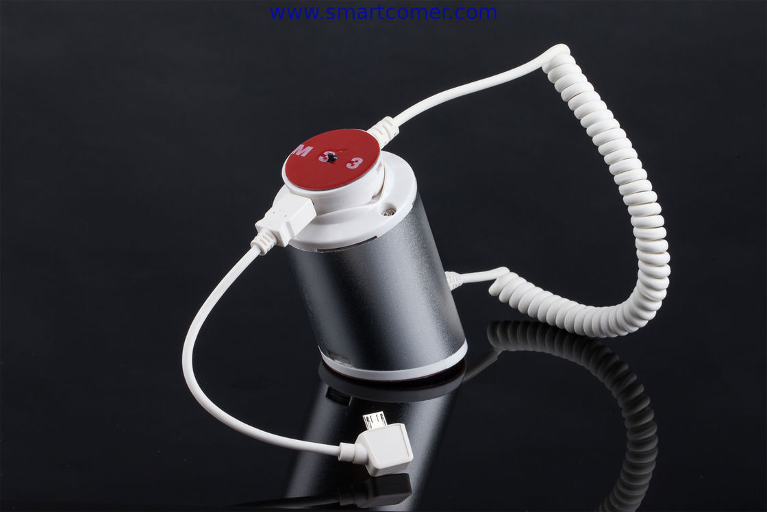 COMER anti-theft cable locking devices cellular telephone alarm security floor display bracketing for stores