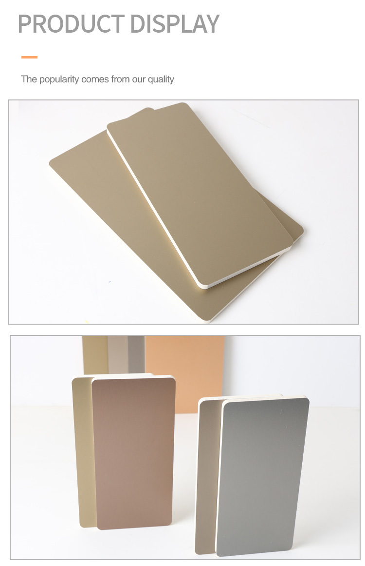 Metal Wooden Veneer  Interior Composite Coating Board PETG Metallic Wall Panel