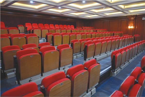 Rise Mounted Retractable Wood Bleachers / Conference Hall Telescopic Seating