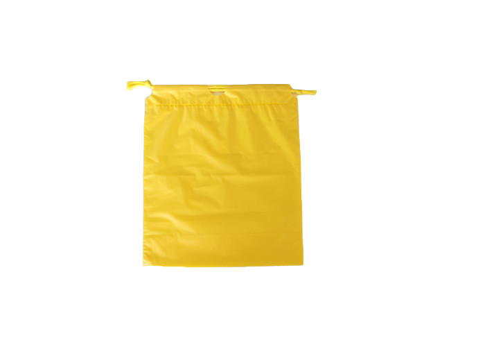 Promotion Plastic Drawstring Bag Sustainable CPE Yellow Recycled Material