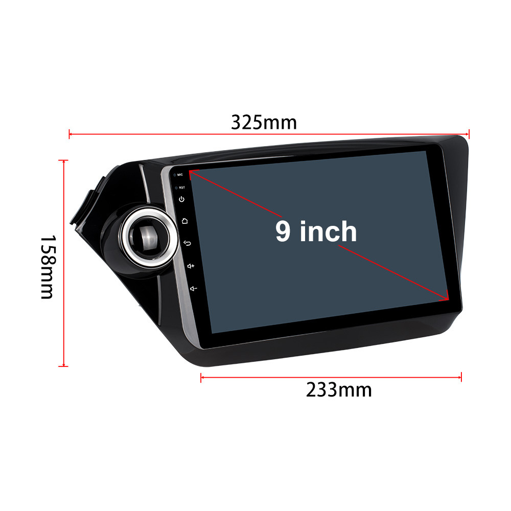 Reako 9'' Android Car Radio Double Din Car Stereo For Kia RIO 2011-2016