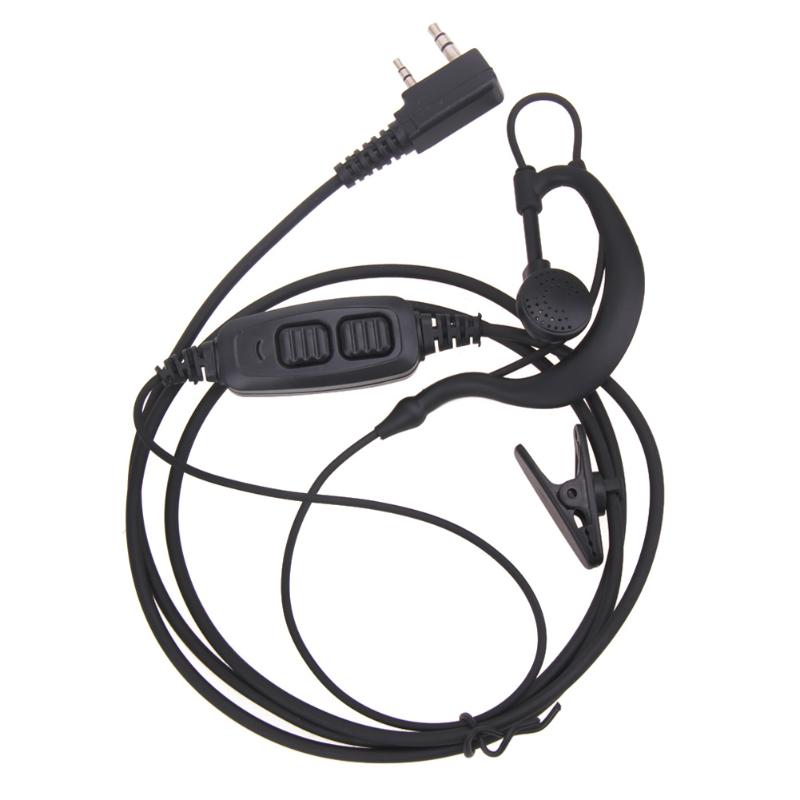 2 Pin Dual PTT Earpiece Headset Mic For Baofeng UV-82 UV-8D Walkie Talkies Mic Microphone Speaker Dual PTT Earpiece for BaoFeng