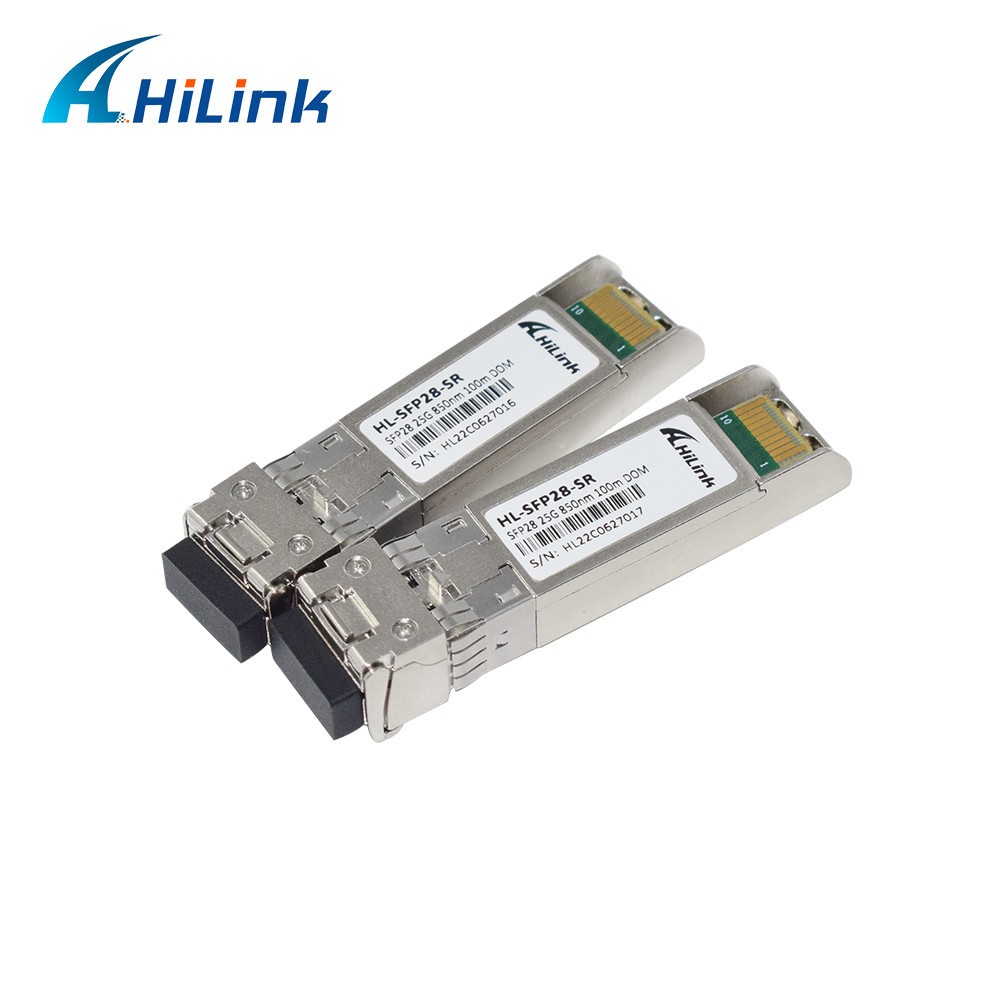 25G SFP28 Optical Transceiver Module 100M Reach 850nm MMF Dual LC DDM 25Gb/S SR