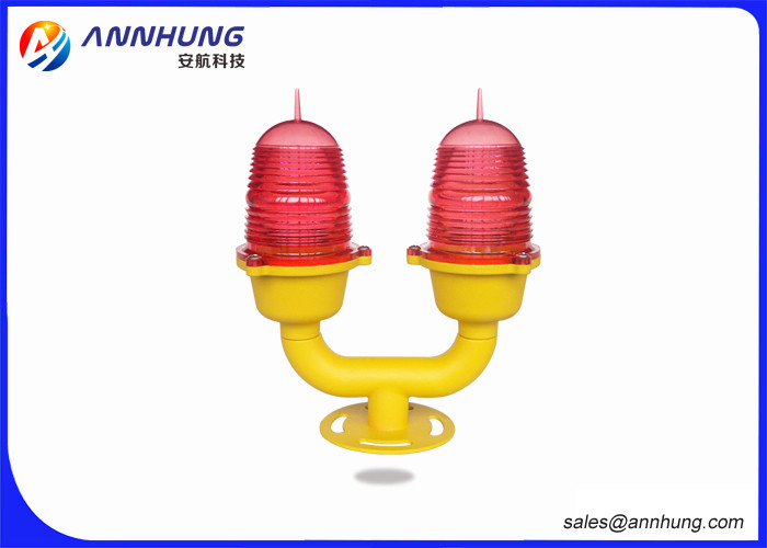 Double LED Aviation Obstruction Light ICAO Anne X 14 UV - Stabilized