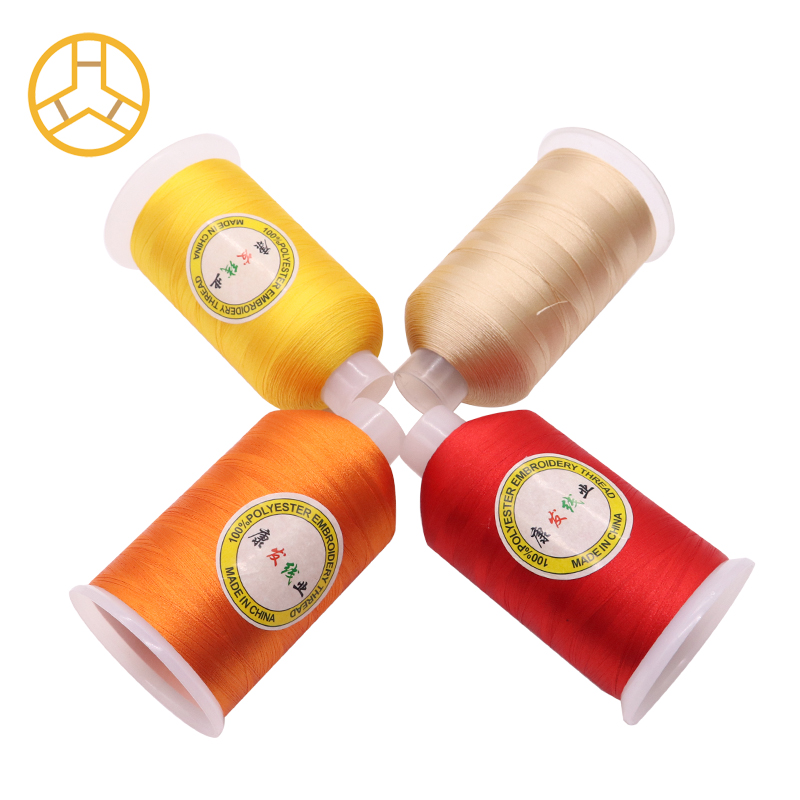600 Colors Option 100% Polyester 120d 2 10000m Embroidery Thread for Hand Knitting