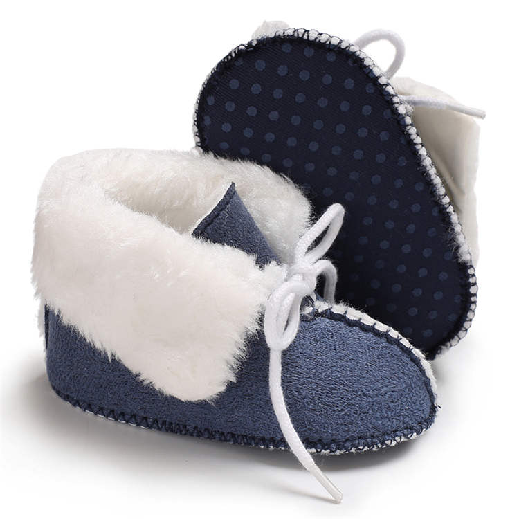2019 winter Warm plush Soft sole 0-2 years anti-slip baby boots