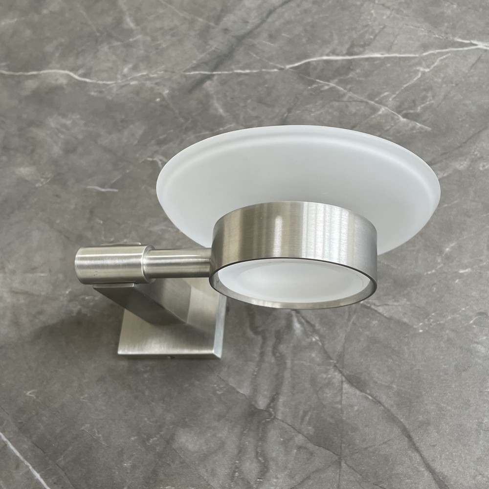 Square Liquid Soap Dish Holders Wall Mounted Polished