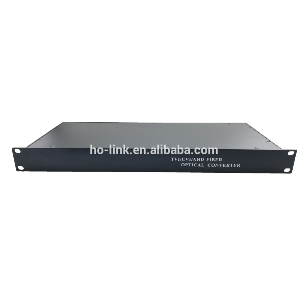 Audio/Video Solution 16chs uncompressed HD TVI/CVI/AHD 1080P fiber video converter with data