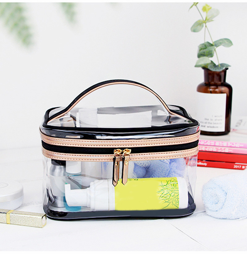 Clear PVC Travel Handle Transparent Cosmetic Bag