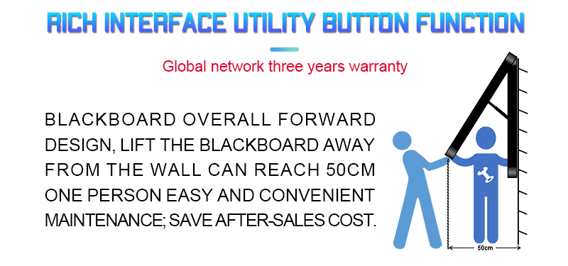 Custom Lcd 4k UHD I3 I5 I7 All in One Smart Digital Interactive White Board
