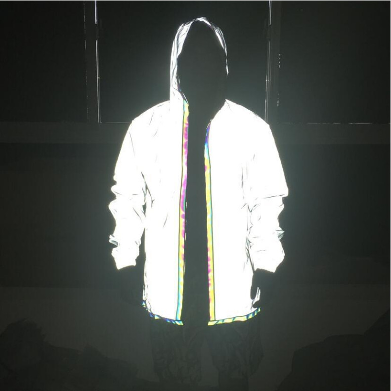 EN20471 High Light Silver Grey 100% Waterproof Sun Reflective Fabric For Raincoat