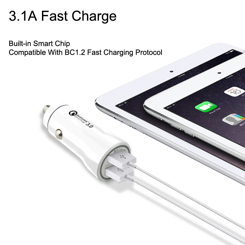 Dual Port 30W Cigarette Charger Adapter PD Type C Car Charger